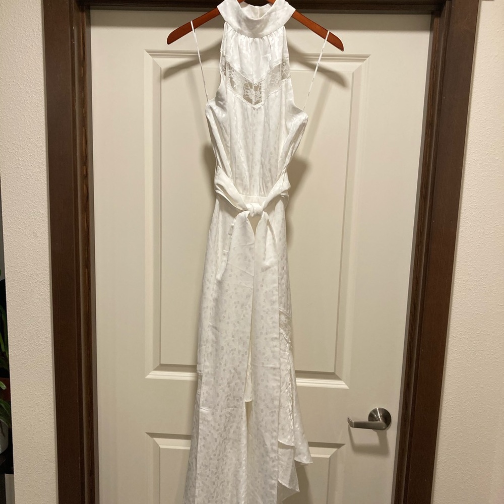 Asymmetrical hem elegant midi dress NWT